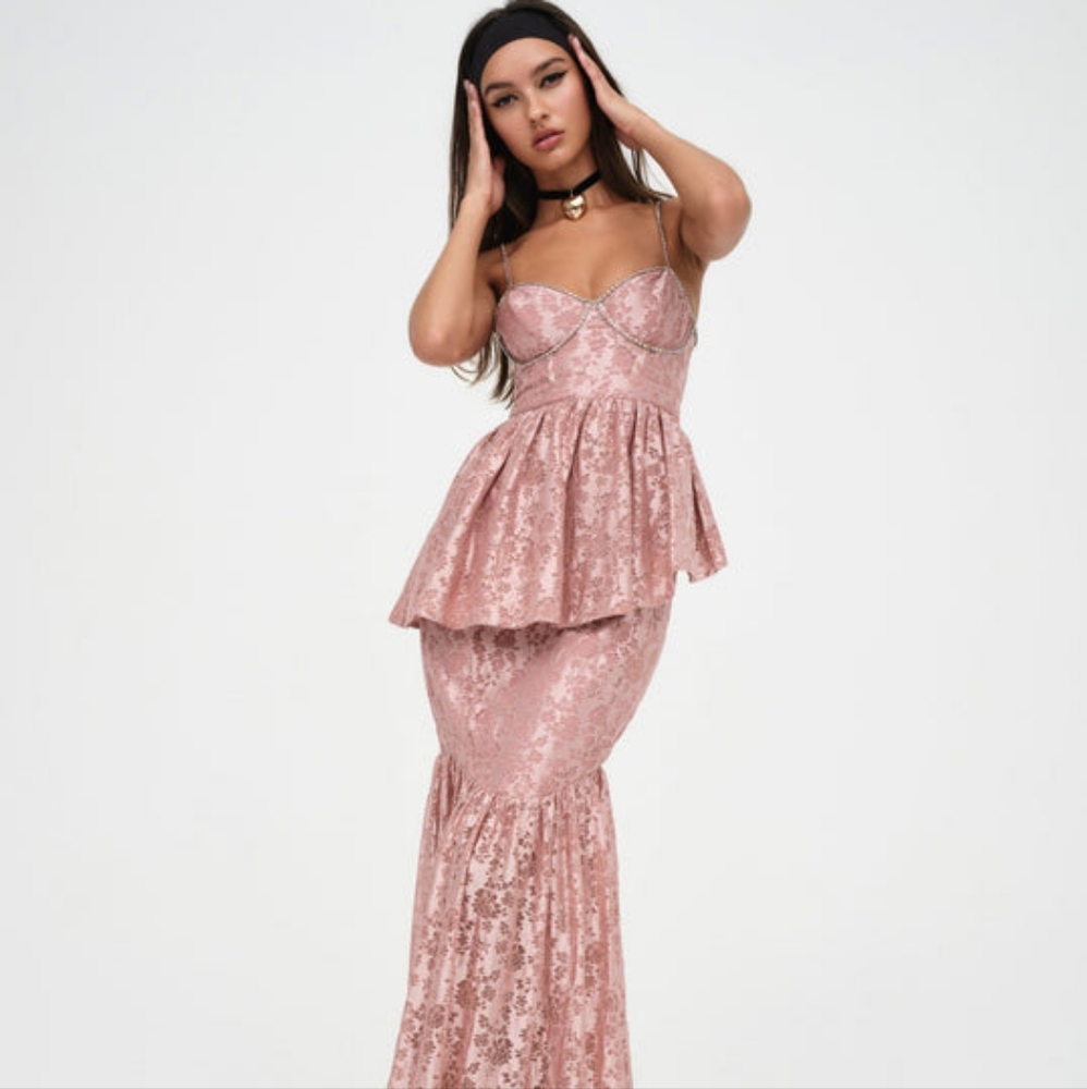 NWT For Love and Lemons Shai Maxi Gown Dress - Picture 16 of 16